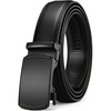 image:imageCHAOREN Leather Ratchet Belt for Men  Mens Dress belt Customizable FitAnodized  Black