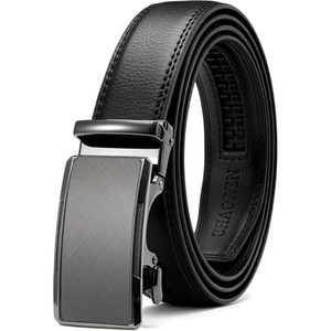 image:imageCHAOREN Leather Ratchet Belt for Men  Mens Dress belt Customizable FitRadiant Ore  Black