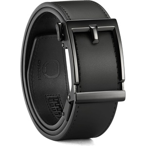 image:imageCHAOREN Mens Ratchet Belt  15 Mens Belt Leather for Casual JeansBlack