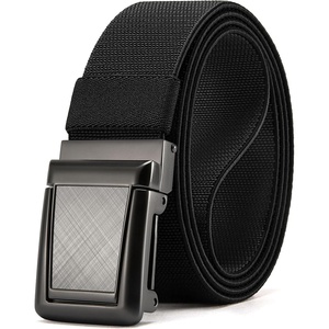 image:imageCHAOREN Tactical Belt Men  15 Stretch Work Belt with Zinc Alloy BuckleBlack  Gunmetal Crosshatch