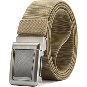 image:imageCHAOREN Tactical Belt Men  15 Stretch Work Belt with Zinc Alloy BuckleCrosshatch  Khaki