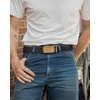 image:imageCHAOREN Leather Ratchet Belt for Men  Mens Dress belt 1 38Bronze Gold  Full Grain Flower Black