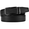 image:imageCHAOREN Leather Ratchet Belt for Men  Mens Dress belt 1 38Curved Carbon Fiber  Black