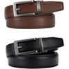 image:imageCHAOREN Mens Dress Belt 2 Pack  1 14 Leather Ratchet Belt Comfort ClickBlackBrown