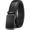 image:imageCHAOREN Leather Ratchet Belt for Men  Mens Dress belt 1 38Carbon Fiber