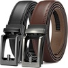 image:imageCHAOREN Mens Dress Belt 2 Pack  1 14 Leather Ratchet Belt Comfort ClickBlackBrown