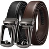image:imageCHAOREN Mens Dress Belt 2 Pack  1 14 Leather Ratchet Belt Comfort ClickGunDark Brown