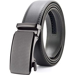 image:imageCHAOREN Leather Ratchet Belt for Men  Mens Dress belt 1 38Grey