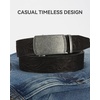 image:imageCHAOREN Mens Belt 2 Pack  Leather Ratchet Belt for Dress Pants 35mmFull Grain Flower BrownFlower Black