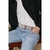 image:imageCHAOREN Stretch Belt for Men  Elastic Belt for Golf amp Casual WearSilver  Beige