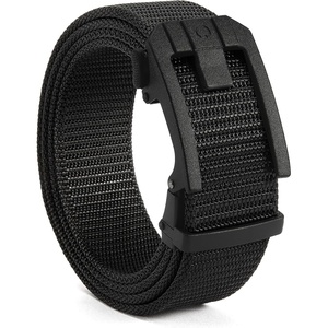 image:imageCHAOREN Ratchet Belts for Men Nylon Web Golf Belt with Automatic BuckleFrosted Matte  Black 38mm