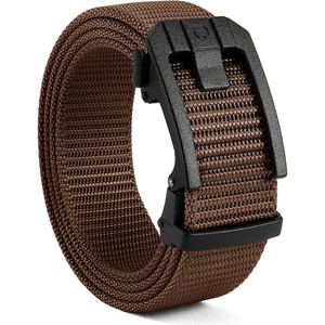 image:imageCHAOREN Ratchet Tactical Belt Men  15 Adjustable Nylon Work BeltFrosted Matte  Brown
