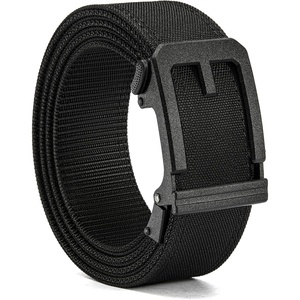 image:imageCHAOREN Ratchet Tactical Belt Men  15 Adjustable Nylon Work BeltFrosted Matte  Stitched Black