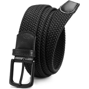 image:imageCHAOREN Stretch Belt for Men  Elastic Belt for Golf amp Casual WearBasic Black