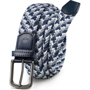 image:imageCHAOREN Stretch Belt for Men  Elastic Belt for Golf amp Casual WearBlue Multicolor