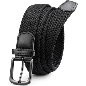 image:imageCHAOREN Stretch Belt for Men  Elastic Belt for Golf amp Casual WearGun  Black