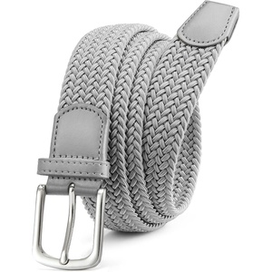 image:imageCHAOREN Stretch Belt for Men  Elastic Belt for Golf amp Casual WearLight Grey